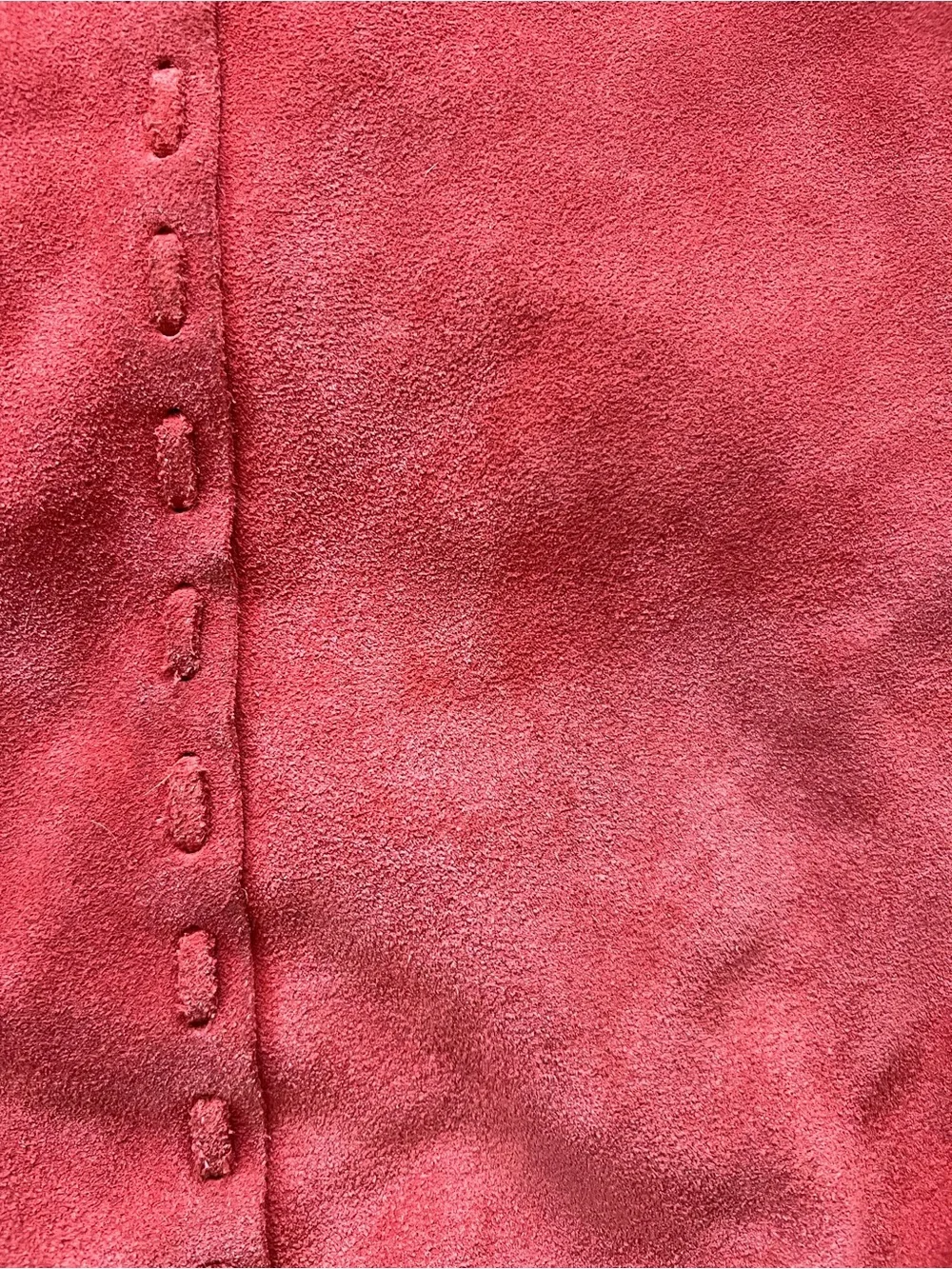 Lucky Brand Italian Suede Bag with Leather Handles - Vintage Red - Picture 5 of 9